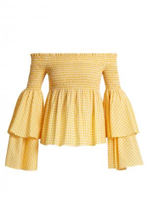 Caroline Constas Appolonia off-the-shoulder top $595 (MATCHESFASHION.COM)