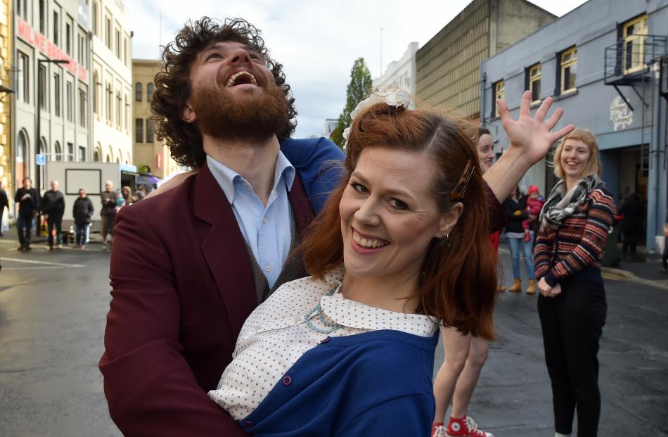 Kieran Ford and Siobhan Dillon  learn a  dance.  