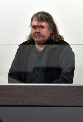 Stephen Findlay during his appearance in the High Court at Dunedin yesterday. 