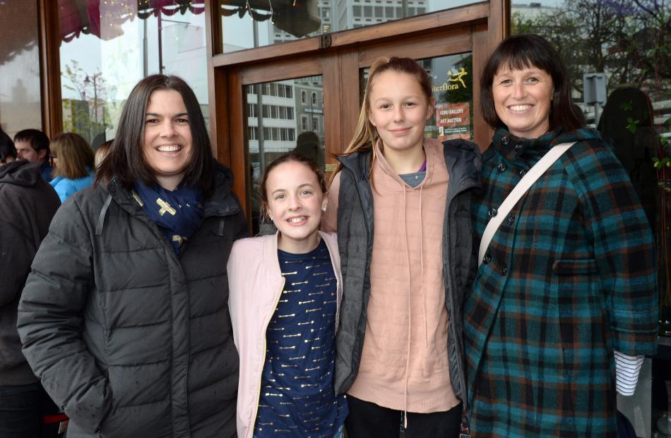 Lee-anne and Paige (12) Milburn and Olivia (11) and Anna Ollerenshaw, all of Dunedin.