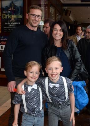 David and Charlotte Cooper, of Dunedin, with their sons Leon (5) and Finley (7).




