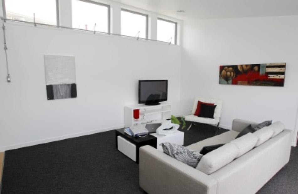 A view of the living area inside the first Simple House in Otara, Auckland. Photo by NZPA.