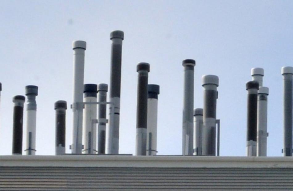 The ‘‘hedgehog’’ extraction system on the roof of the Science II building at the University of...