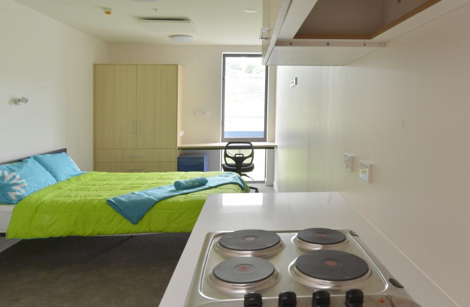 One of the deluxe studio apartments.