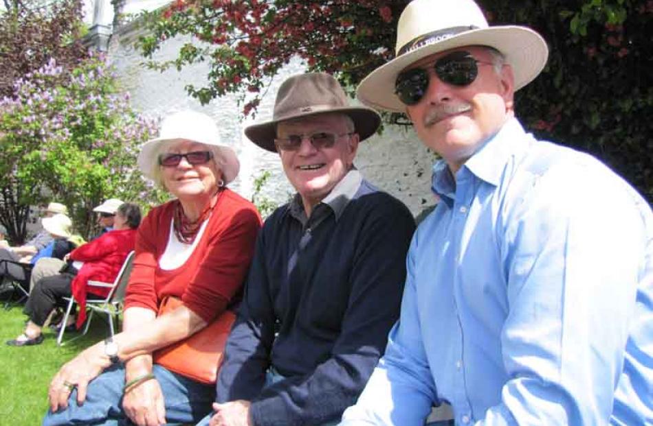 Anne and Ron Stewart, Tim Smith, all of Arrowtown.