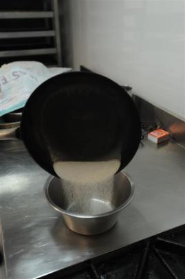 When the pan is clean, pour the salt into a metal bowl (it will melt a plastic one), wipe out any...