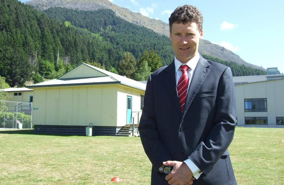 Principal Steve Hall at the soon-to-be-old school in Gorge Rd. Photo: Guy Williams