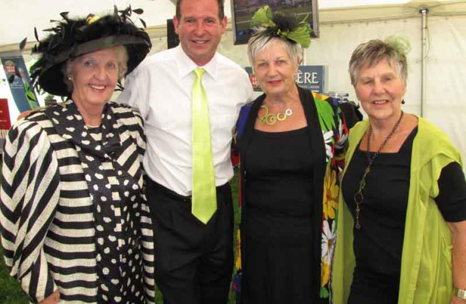 Alma Stevenson, of Arrowtown, Chris Campbell, of Queenstown, Eileen Lyons, of Arrowtown, and Erin...