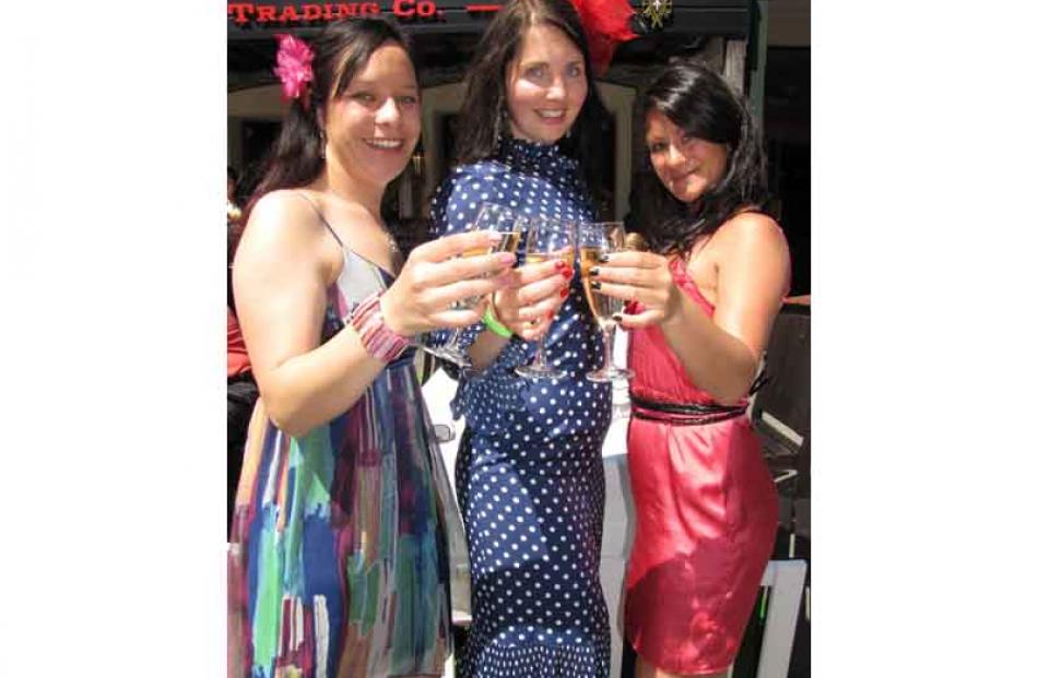 Ane Gulliver-Perry, of Queenstown, Niki Pickard, of Arrowtown, and Kristina Delgado, of Arrowtown.