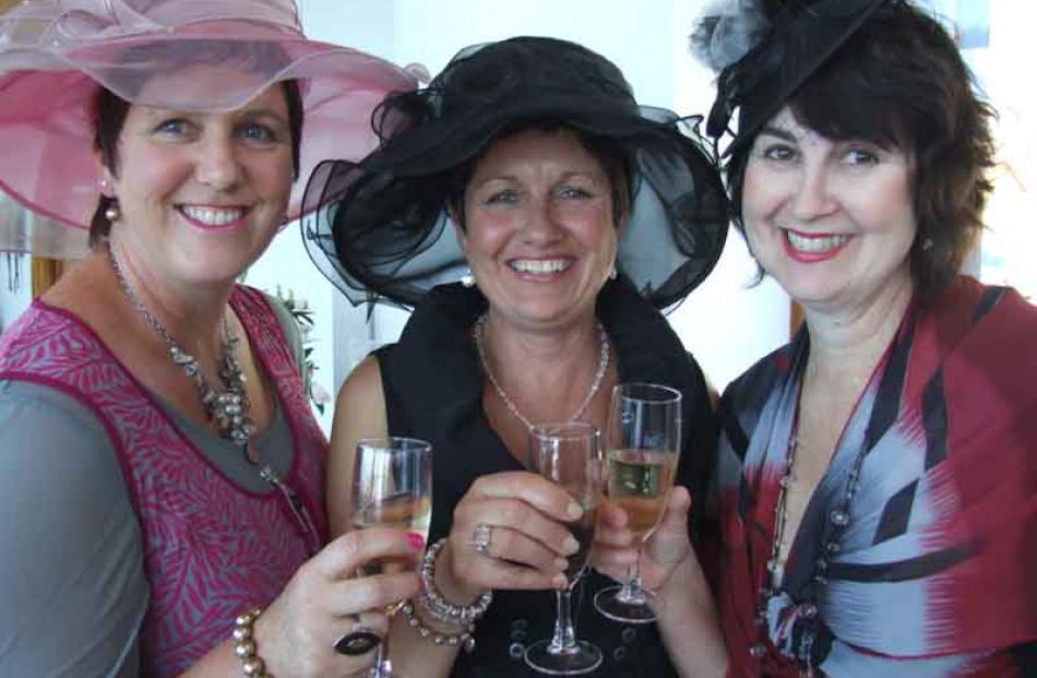 Leanne Kingan, Jill Squire and Judy Robertson organised a Melbourne Cup day at Portside...