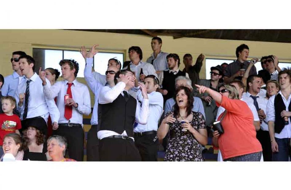 Winners and losers in the grandstand.