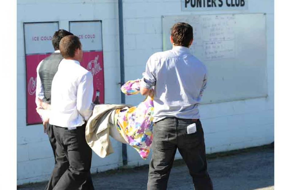A punter carried out.