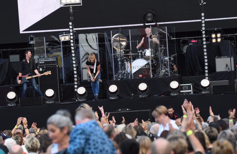The Pretenders perform at Forsyth Barr Stadium in Dunedin. Photo: Stephen Jaquiery