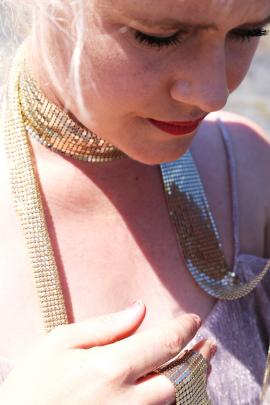 Scarf necklace $39.99 from Lovisa, top $79.90 from Witchery