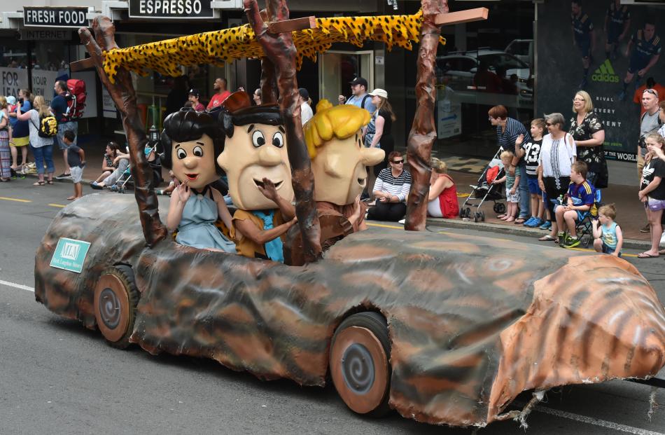 The Flintstones make their way down George St.