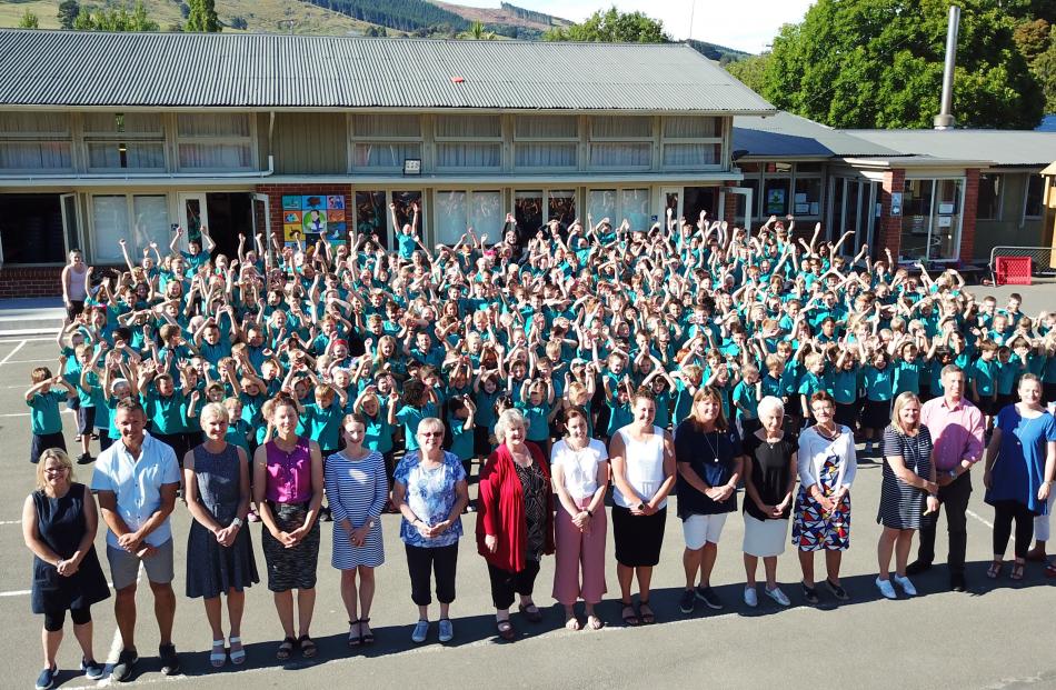 Staff and pupils at East Taieri School. Photos: Craig Baxter
