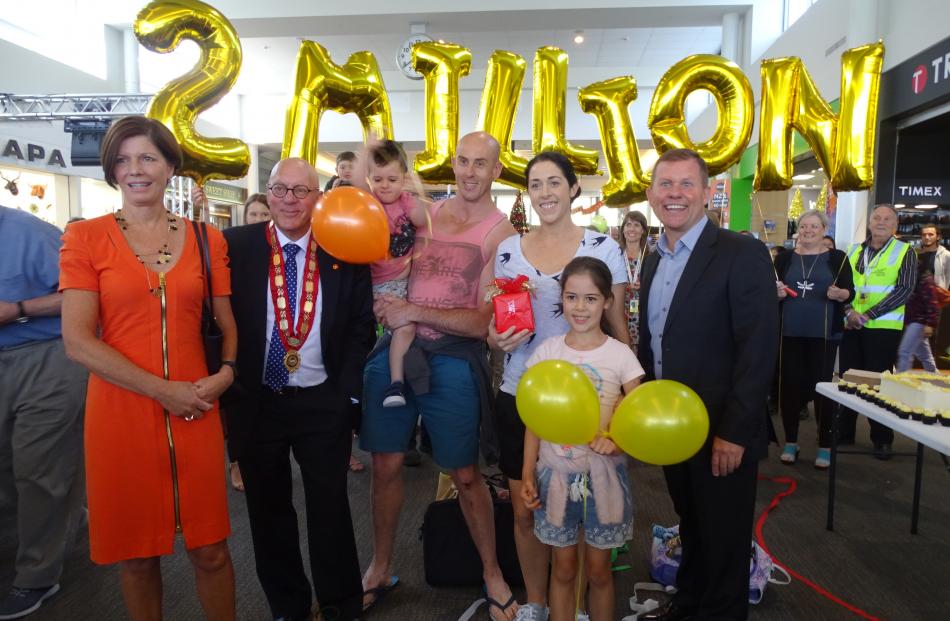 Queenstown Airport board chairwoman Prue Flacks, left, with Queenstown Lakes Mayor Jim Boult,...