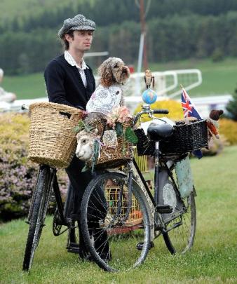 Oliver Briggs enjoys the day out with poodle Tuppence.