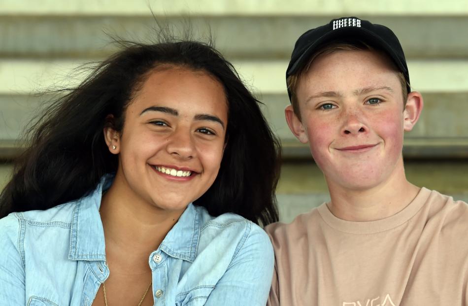 Camila Tawse-Smith and Gabe Cook-Bonney (both 13), both of Dunedin.