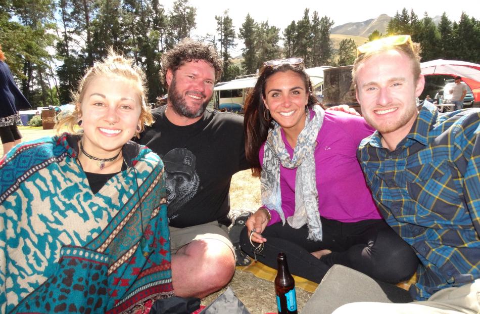 Hannah Rogers, Gareth Jones, Amber Stewart and Mike Hunt, all of Glenorchy.