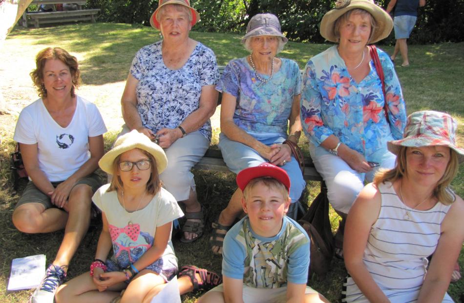 Back: Rebecca Kilkelly, of Christchurch, Ruth Kilkelly, of Omakau, Sally Throp, of Mosgiel, Ainsley Webb, of Cromwell; front: Tully Greene (9), of Lumsden, Jesse Mechen (7), of Christchurch, Helen Throp, of Mosgiel. 