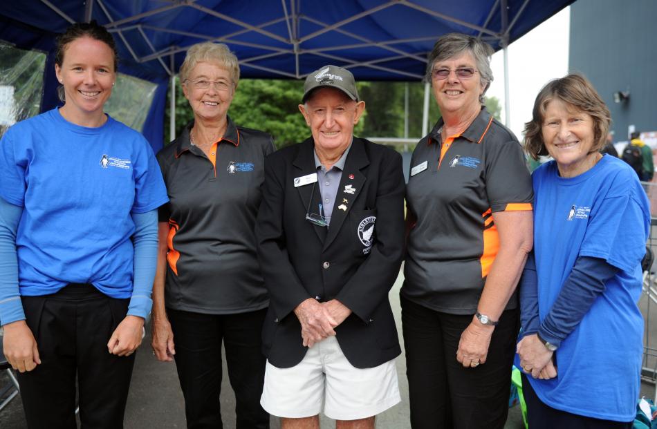 Kristy Eyles and Sandra Dingwall, of Dunedin, Ron Cain, of Mosgiel, Chris Bade, of Kapiti, and Diane Sommerville, of Dunedin.