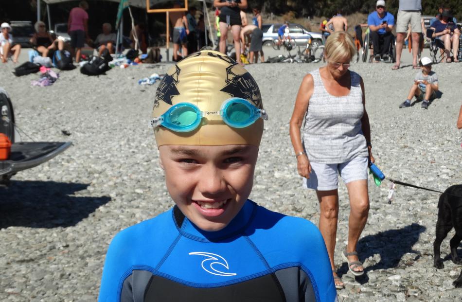 Hunter Tuck (11), of Wanaka, just before the Little Gems race.