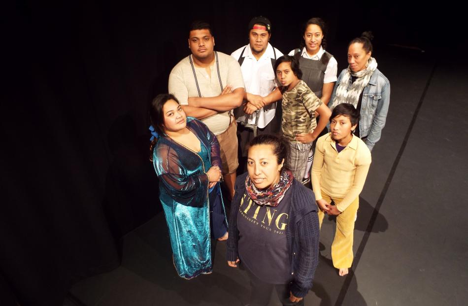 The Auckland cast of Rangi and Mau’s Amazing Race with Tanya Muagututi’a. Photo: Supplied