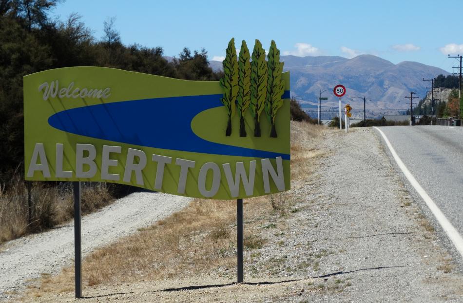 The sign on Aubrey Rd, near the roundabout. PHOTOS: KERRIE WATERWORTH