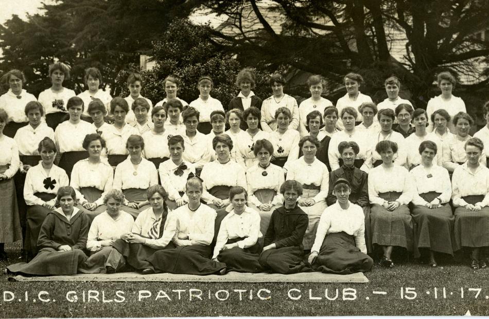 The D.I.C Girls Patriotic Club was typical of the women's groups formed to support soldiers with...
