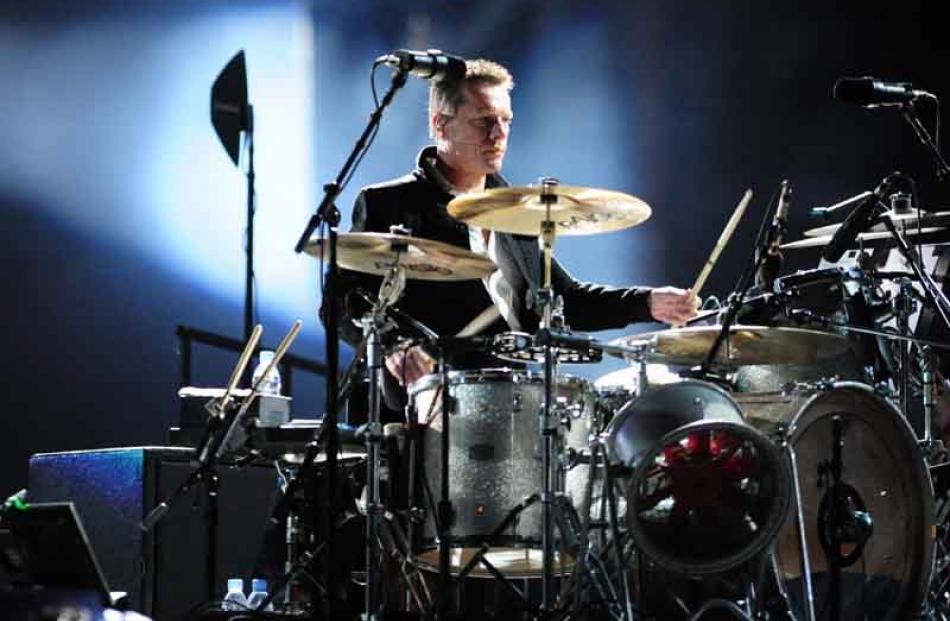 U2 work the crowd during the first Auckland show on their 360deg World Tour, on Thursday.