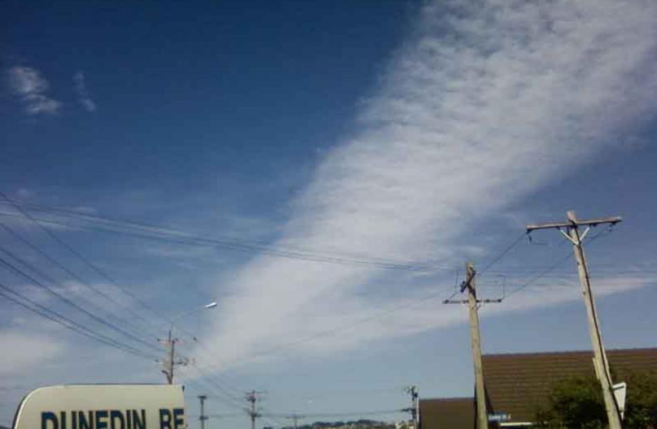 By 9.43am, Malcolm McMartin's view had changed as the cloud widened and dispersed.