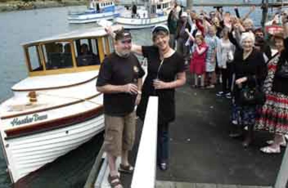 'Heather Dawn' re-launched after restoration by owners Neil and Heather Reid.