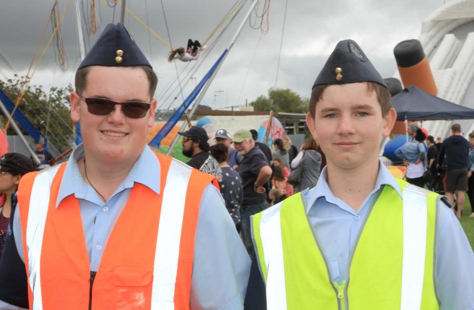 ATC Oamaru 26th Squadron cadets Jason Shieffelbein (15), and Gregory Keith (14), both of Oamaru.