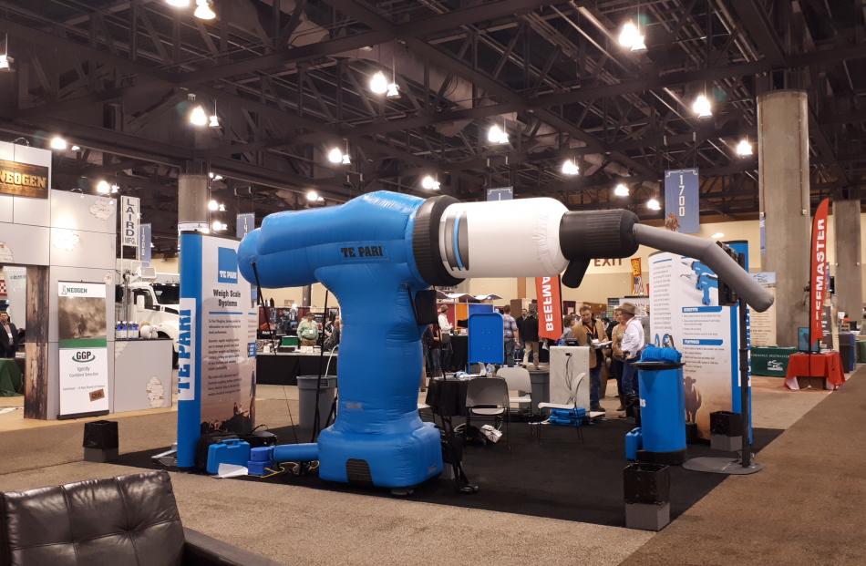 Te Pari's signature drench gun stands out at the National Cattlemen's Beef Association Trade Show in Phoenix, Arizona, last month. Photos: Supplied
