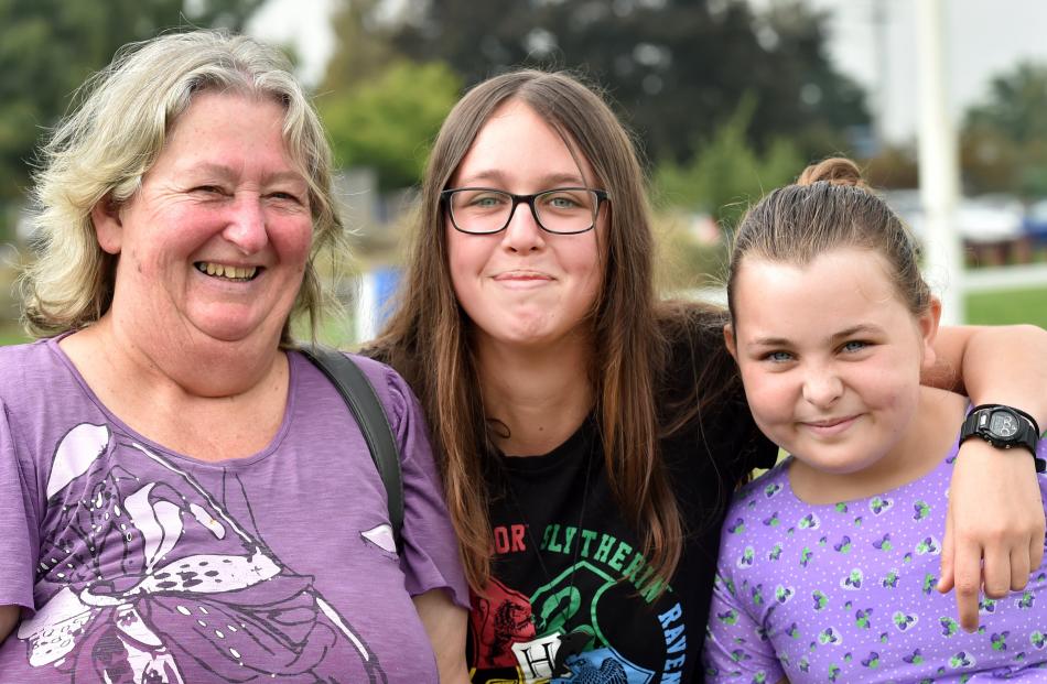 Gillian Bardrick, Sophie Stuart (18) and Cassia Bardrick (10), all of Clarks Junction. 