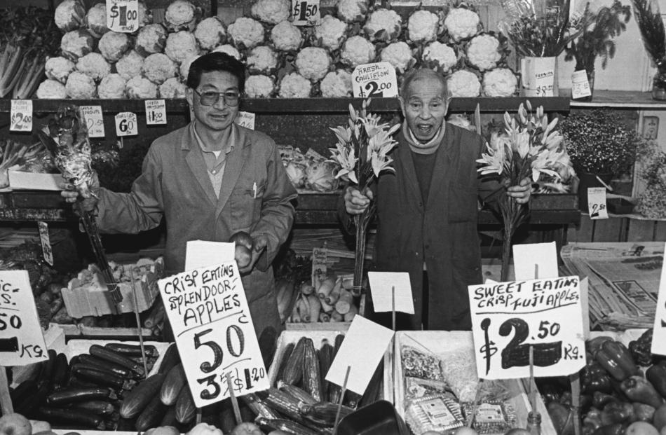 Operators of the Wing On and Co shop in George St, Dunedin, pictured about 1994, Kai Wing Kan ...