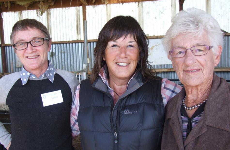 Helen Cameron, of Christchurch, Fiona Doolan-Noble and Donella Hore, both of Patearoa.