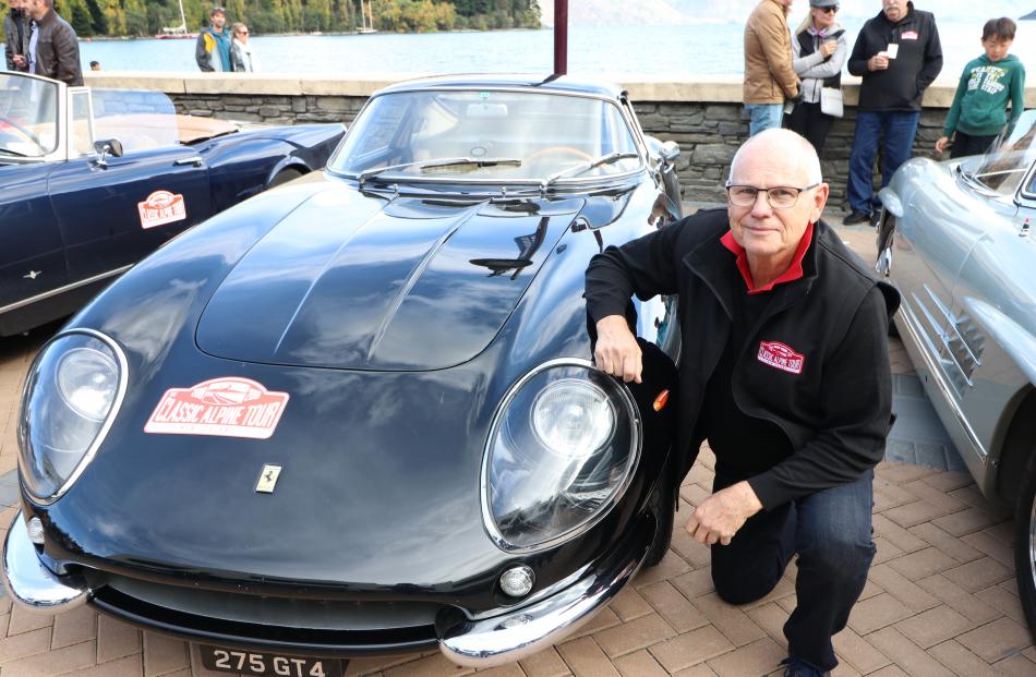 Paul Halford, of Arrowtown, with his 1967 Ferrari 275 GTB. Photo: Paul Taylor