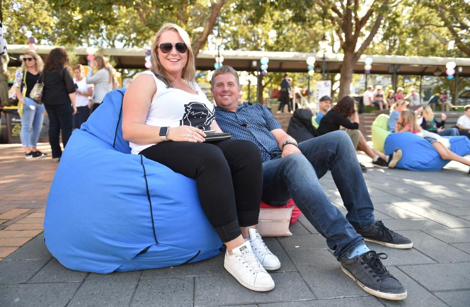 Ed Sheeran fans in the Octagon for tonight's concert.  Photo: Gregor Richardson