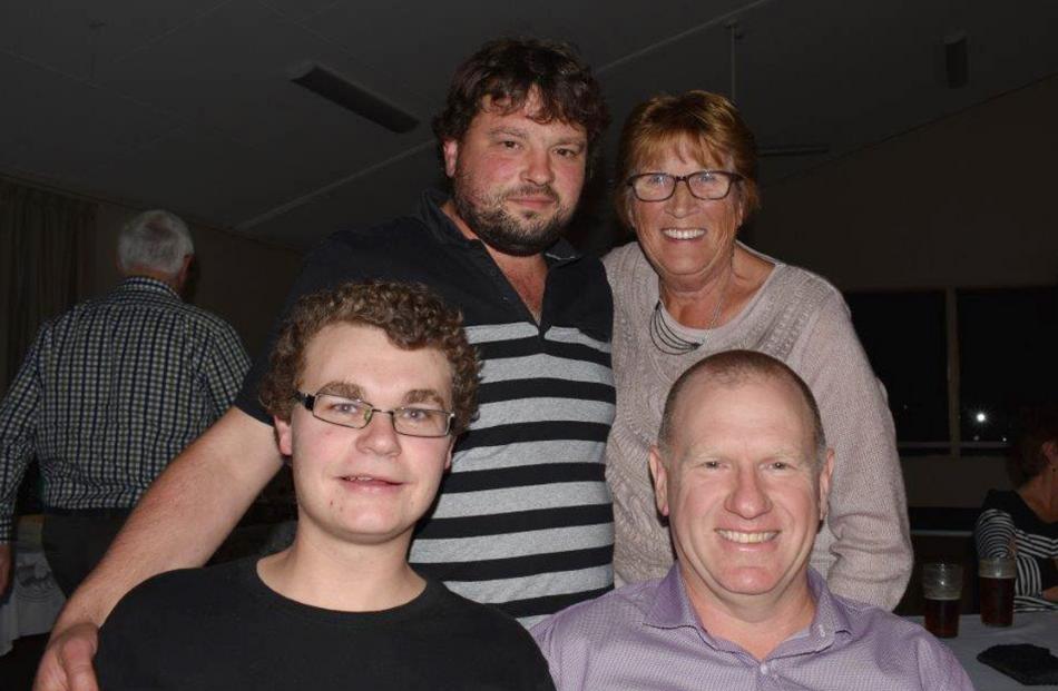 Back: Brendon Leg and Gloria Munro, front: Nicholas Sinclair and Peter Wilson, all of the Forbury Park Bowling Club.