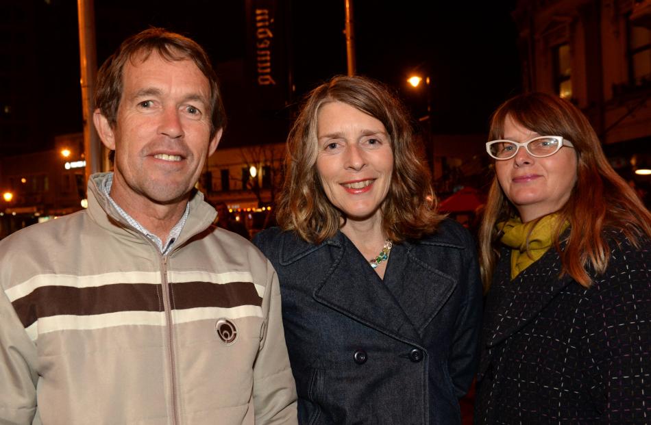 David Agnew, Mary-Ellen Goodlet and Michelle Baker, all of Dunedin.