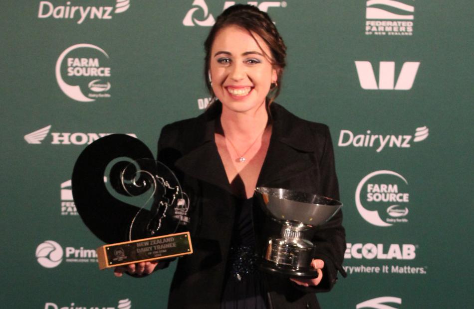Third place-getter in the New Zealand Dairy Manager of the Year contest Jaime McCrostie, of...