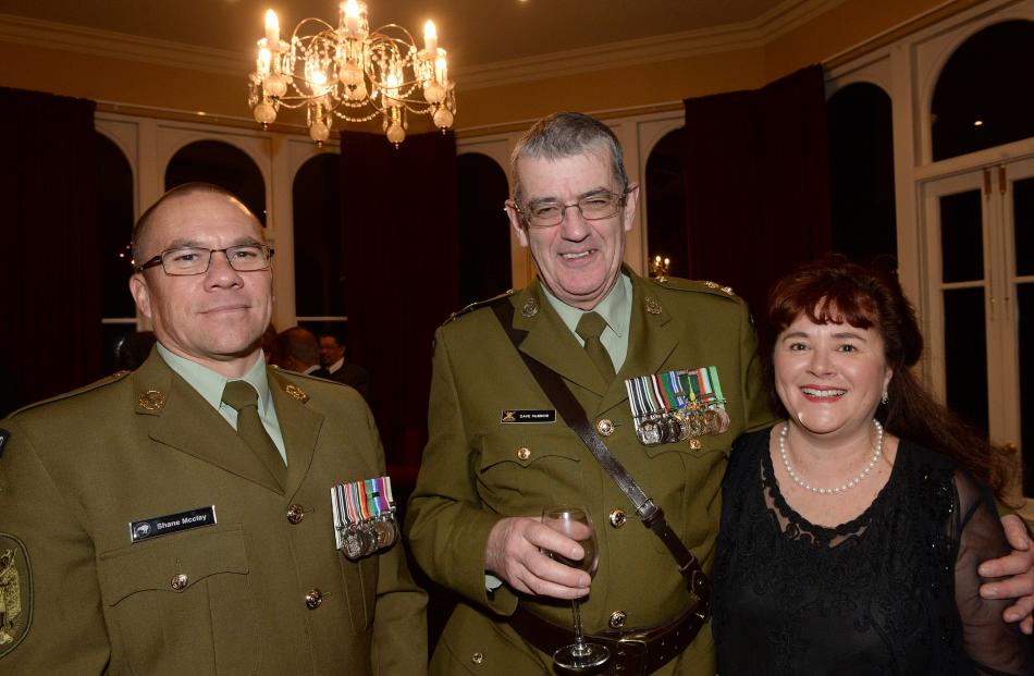 Warrant Officer Class 1 Shane McClay, of Burnham, Lieutenant-colonel Dave McBride and his wife,...