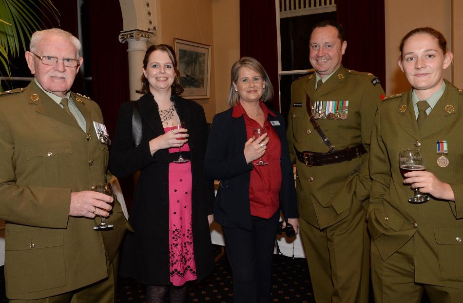Colonel Greg Hart, of Alexandra, Jenna Kitto, of Dunedin, Briggitte Gamble, of Dunedin, Major...