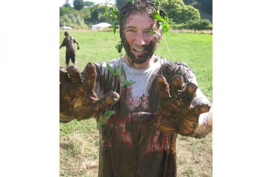 Nothing quite like it . . . Alan McLeary, of South Otago Scout Troop, Balclutha, after the...