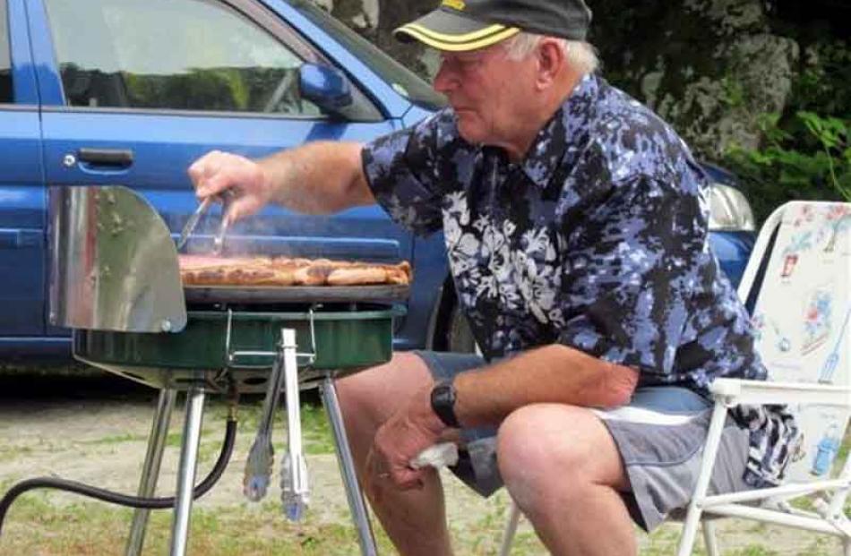 This is a photo of my Pop... Brian Pollock. We were having a bbq at Purakanui. He was...