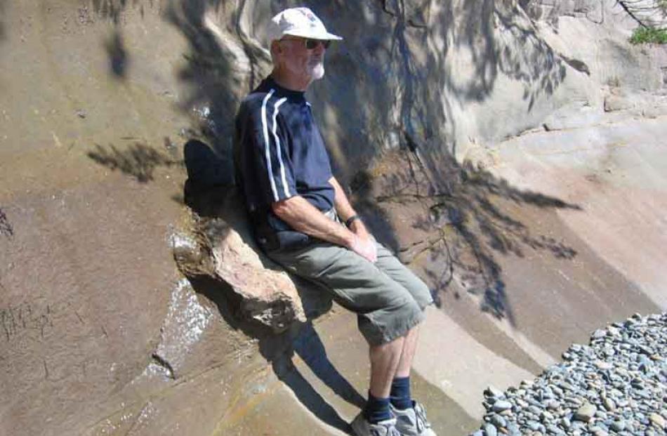 A seat of his own . . . Lou Boock at Shag Point on December 29. Photo: Kenneth Miles