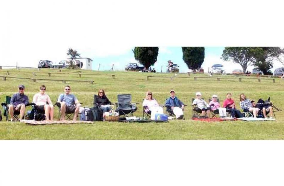 Friends and family at Wakouaiti races. From left Andrew and Barbara Hamilton, Rod White, Maggie...