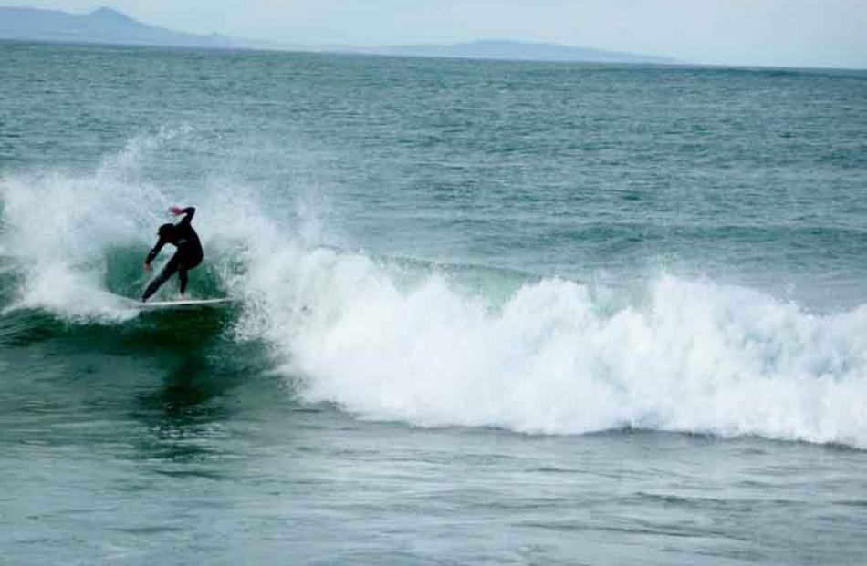 Aramoana, Surfing, Dec 2010. PHOTO: ANNA BEGG